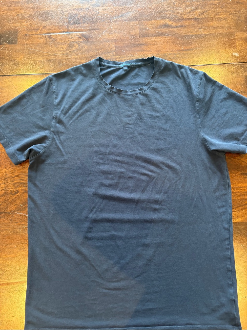 Patrick Assaraf Pima Cotton Crew Neck T-Shirt - Navy Men’s Large
